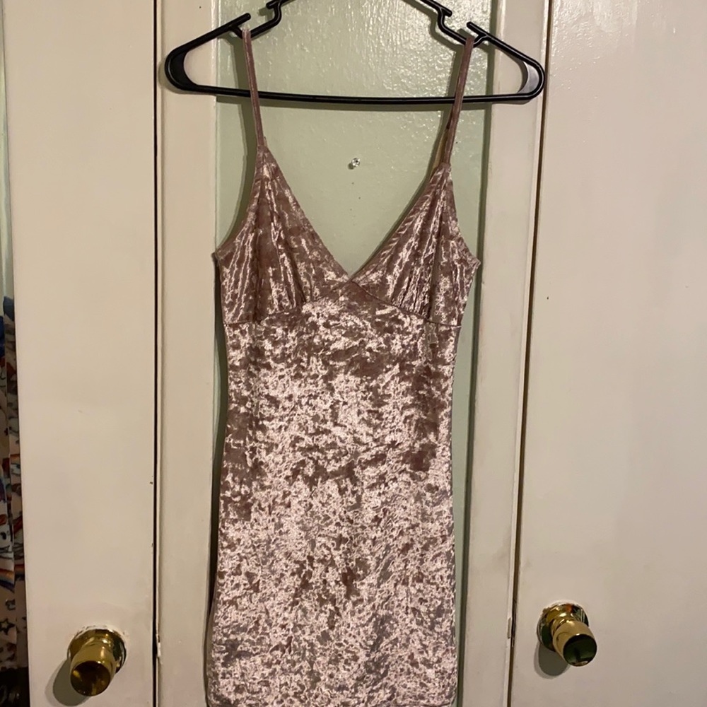 Summer mini suede dress